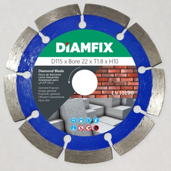 DIAMFIX Sintered General Purpose Diamond Blade Trade Segmented