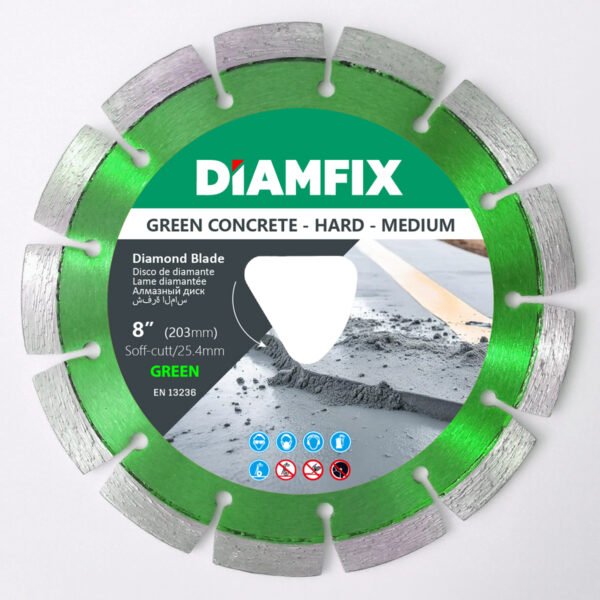 DiamFix Early Entry Saw Blades for Hard-Medium Green Concrete Soff-cut Green Blade