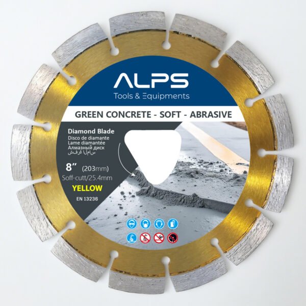 Early Entry Saw Blades for Soft-abrasive Green Concrete Soff-cut Yellow Blade