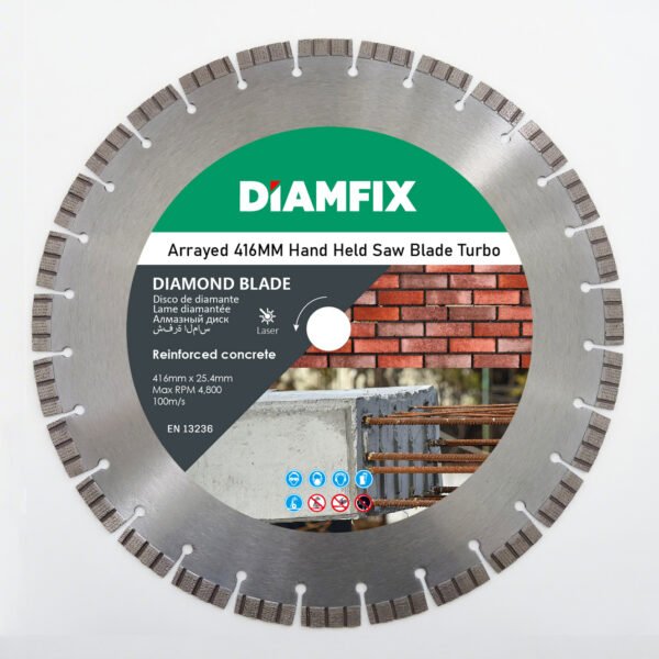 DIAMFIX Arrayed Diamond Blade for Hand Held Saw 416mm for Australia and New Zealand