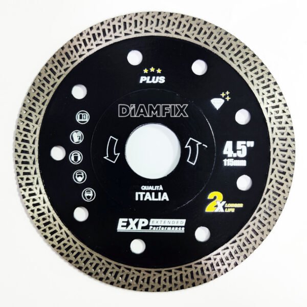 DiamFix Super Thin Continuous Mesh Rim Diamond Blade for Porcelain & Ceramic Tiles (1)
