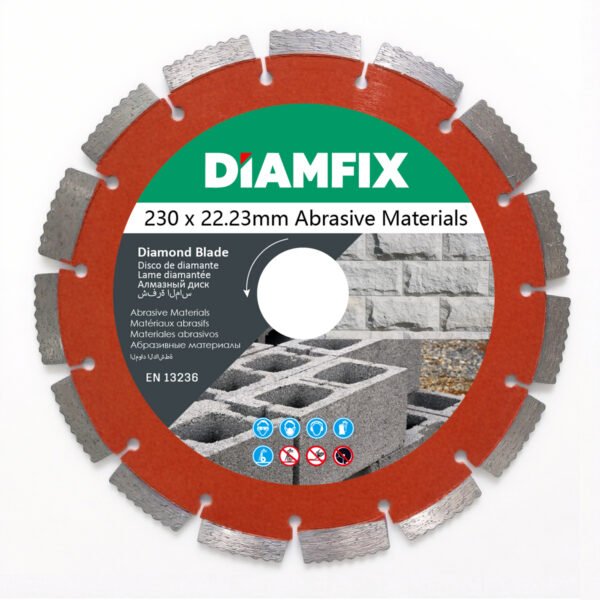 Diamfix Laser Weld Diamond Blade for Abrasive Materials 230mm