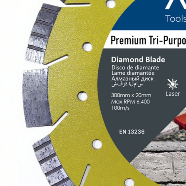 Premium Tri-purpose Diamond Blade Concrete / Asphalt / Granite