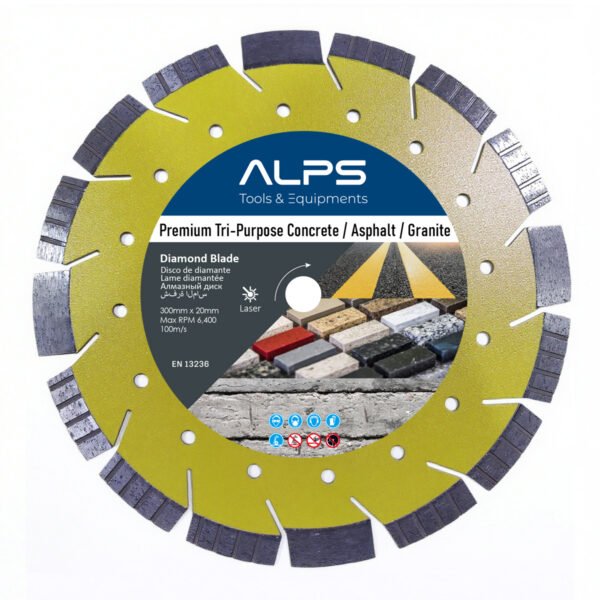 TRI-PURPOSE DIAMOND BLADE GRANITE CONCRETE ASPHALT 3