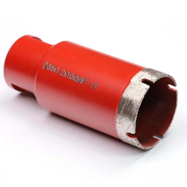 Crown Segment Diamond Core Bits with 5/8"-11 Thread for Drilling Granite Marble Natural and Artificial Stone.