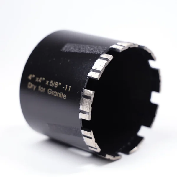 Segmented Turbo Diamond Core Bits with Side Diamond Protection for Granite, Marble, Stone & Tile (Dry Use, 6mm–150mm)